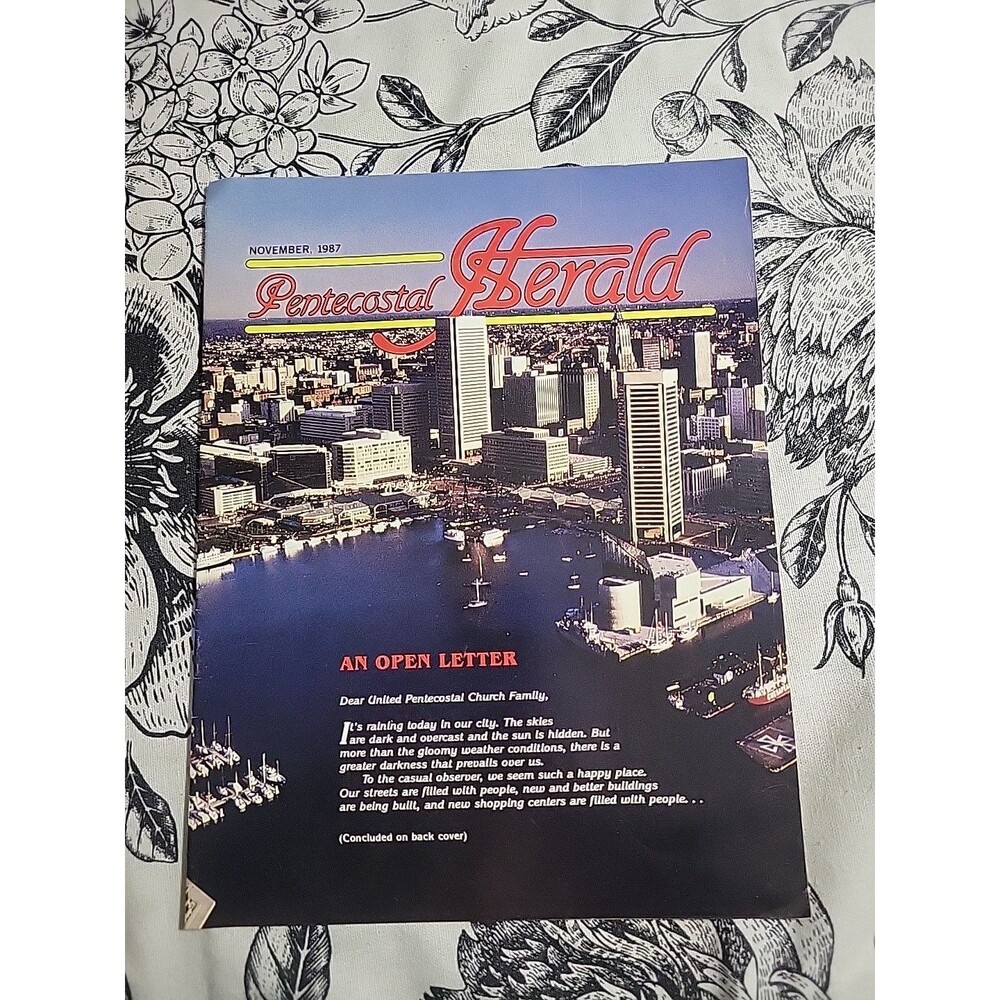 Pentecostal Herald Magazine November 1987 Vtg NYC New York Church Evangelical